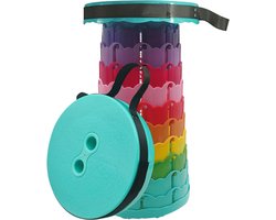 Telescopic Portable Stool, Portable Folding Stool, Foldable Rainbow Plastic Telescopic Stool for Outdoor Camping, Home Kitchen, Indoor Dining Party