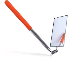 Telescopische Auto Inspectie Spiegel met 360° Draaibare Kop, Uitschuifbare Lengte tot 49,5 cm, Perfect voor Controle en Observatie van Moeilijk Bereikbare Plaatsen
