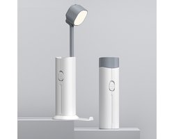 Telescopische bureaulamp met oogvriendelijke LED-leeslamp, instelbare helderheid, draagbare zaklamp voor slaapkamer, studeerkamer en buitengebruik - 3000 mAh