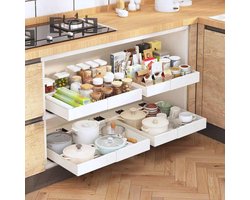 Telescopische lade 50 cm - Uittrekbare lade voor kastorganizer - Heavy duty schuiflade voor keuken en woonkamer
