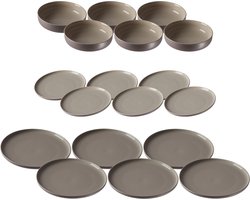 Teller und Schalenset Jasper Set van 18