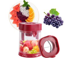 TEMGoods - Kleine Fruitsnijder van Premium ABS en Roestvrij Staal - Aardbeien-Druivensnijder - Verwijderbaar Mesnet - Bekersnijders voor Fruit en Groenten - Praktische Keukengadgets met zoekwoorden: snijder, keukengadgets, fruit en groenten