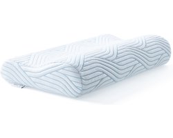 TEMPUR Original Queen Large SmartCool Hoofdkussen - Ergonomisch kussen voor rug- en zijslapers - Stevig liggevoel - 61 x 31 x 11.5/8.5 cm