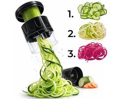 TEN® BLACK LABEL - Spiraalsnijder 2.0 – Multifunctionele Groentesnijder voor Perfecte Spiralen Elke Keer!