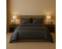 Ten Cate 100% Katoensatijnen Eenpersoons Dekbedovertrek - 140x200/220 - Antraciet