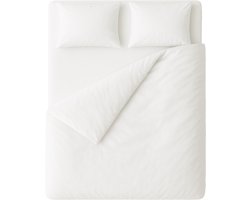 Ten Cate 100% Katoensatijnen Eenpersoons Dekbedovertrek - 140x200/220 - Wit