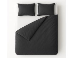 Ten Cate 100% Katoensatijnen Lits-Jumeaux Dekbedovertrek - 240x200/220 - Antraciet