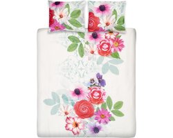 Ten Cate Dekbedovertrek - Dekbedovertrek 140 x 200 - Dekbedovertrekken - Dekbedovertrek 1 persoons - Satijn - Sheila Multi