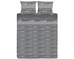 Ten Cate Dekbedovertrek - Dekbedovertrek 200 x 200 tweepersoons - Dekbedovertrekken - Dekbedovertrek 200x220 - Skyline Taupe