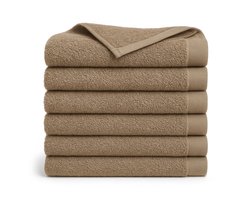 Ten Cate Handdoeken set - Badhanddoeken - 50 x 100 cm - 6 stuks - Taupe