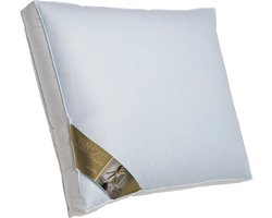 Ten Cate Hoofdkussen - Hoofdkussen Nekklachten - Ganzendons & Ganzenveren - Driekamer - Hoofdkussens - Geschikt voor rug-, zij- en buikslapers - Ergonomisch Boxkussen - 50x60 cm