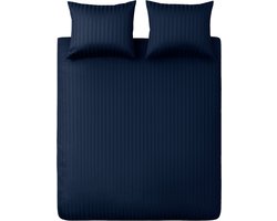 Ten Cate Hotel Dekbedovertrek - Dekbedovertrek 200 x 200 tweepersoons - Dekbedovertrekken - Dekbedovertrek 200x220 - Satijn - Koningsblauw
