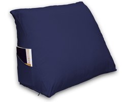 Ten Cate Leeskussen - Zitkussen - Leeskussen voor in bed - Leeskussen voor Boeken - Lekker Lui Lezen Kussen - inclusief Leeskussen Hoes - Kussensloop - Marineblauw