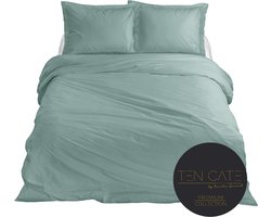Ten Cate Premium Dekbedovertrek - Dekbedovertrek 140 x 200 - Dekbedovertrekken - Dekbedovertrek 1 persoons - Satijn - Mineral Mint