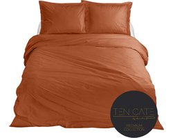 Ten Cate Premium Dekbedovertrek - Dekbedovertrek 200 x 200 tweepersoons - Dekbedovertrekken - Dekbedovertrek 200x220 - Satijn - Indian Spice - Terracotta