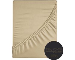 Ten Cate Premium Hoeslaken - Hoeslaken 140 x 200 - Hoeslakens - Katoensatijn - Geschikt voor boxspring en matras - Hoekhoogte 30cm - Elastiek Rondom - Strijkvrij - Goud - Summer Glow