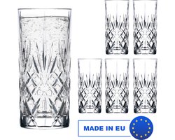 TEN® Kristallen Waterglazen 6 stuks - Limonadeglazen 360ml + Waterglas - Sapglas