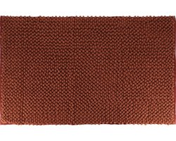 Tendance Badmat microfiber - bolletjes - koper - 50 x 80 cm - absorberend - badkamer mat - antislip - zacht