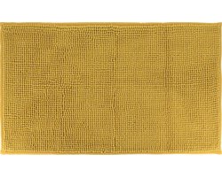 Tendance Badmat microfiber - laagpolig - oker geel - 45x75 cm - absorberend - badkamer - antislip - zacht
