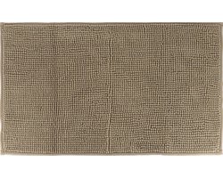 Tendance Badmat microfiber - laagpolig - taupe - 45x75 cm - absorberend - badkamer - antislip - zacht