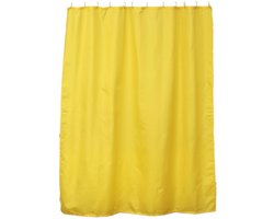Tendance Douchegordijn Basic Elegance - met ringen - geel - polyester - 180 x 200 cm - wasbaar