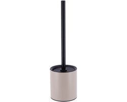 Tendance Toilet/badkamer toiletborstel met houder - Urban Stone - taupe - 10 x 37 cm