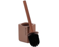 Tendance toiletborstel London - bruin - H38 x D10 cm - kunststof - wc borstel