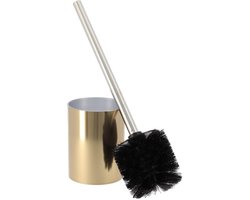 Tendance toiletborstel Monaco - goud - H38 x D10 cm - kunststof - metaaleffect - wc borstel