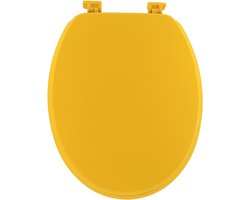 Tendance Toiletbril Breeze - geel - MDF hout - universeel - standaard wc bril
