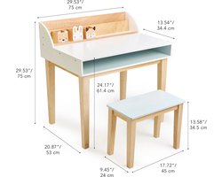 TENDER LEAF Meubilair - Bureau En Stoel - 75X53X75,5Cm - Hout - 3 Jaar
