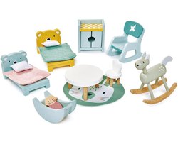 Tender Leaf Poppenmeubels: KINDERKAMER 27x26,5x9,5cm, in hout, in doos 26,7x9,7x21,2cm, 3+
