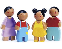 Tender Leaf Toys Poppenfamilie Sunny 20 X 4 Cm Hout 4-delig