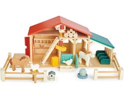 Tender Leaf Toys Speelset Boerderij 51 X 38,5 Cm Hout 21-delig