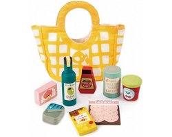 Tender Toys Houten Boodschappen + Canvas Tas