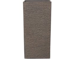 TENNO - Plantenbak - Donkerbruin - 30 cm - Stenenmix