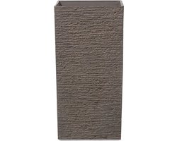 TENNO - Plantenbak - Donkerbruin - 35 cm - Stenenmix