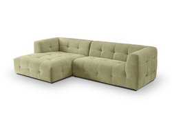 Tenso L-vormige sofa links groen | Moderne hoekbank met duurzame stof