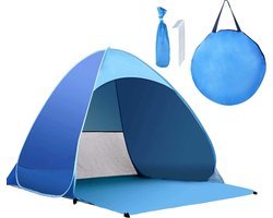 Tent - Snel te openen tent - Strandtent - Voor 2-3 personen - Blauw, 1 stuk