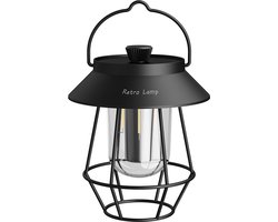 Tentlamp - LED camping Lamp - Kampeerlamp met 3 lichtmodi & SOS - dimbaar - Buitenverlichting - Tentlamp Oplaadbaar - Retro outdoor camping lamp-draadloos-oplaadbare batterij-Met USB-oplaad-Wit