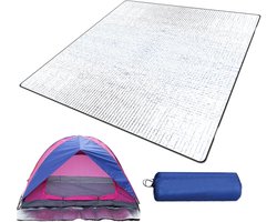 Tentvloermat - Kampeer vloerkleed - Comfortabel kamperen - Dubbelzijdig aluminiumfolie - 200x200 cm - Zilver