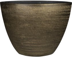 Ter Steege Bloempot Ovaal Goud-Bruin D 33 cm L 16 cm H 25 cm