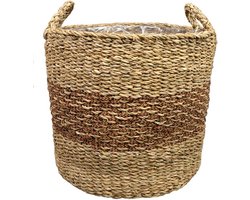 Ter Steege Plantenmand voor Binnen Zeegras Beige-Bruin D 27 cm H 27 cm