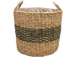 Ter Steege Plantenmand voor Binnen Zeegras Beige-Groen D 40 cm H 36 cm