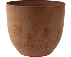 Ter Steege Plantenpot - terra bruin - kunststof - 33 x 29 cm - Met drainagesysteem