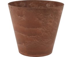 Ter Steege Plantenpot/bloempot - dark terra cotta - D32 x H29 cm - natuursteen look