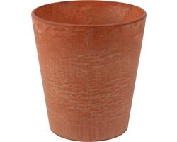 Ter Steege Plantenpot/bloempot - natuursteen look oranje - D22 x H20 cm
