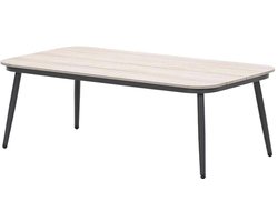 Teramon lounge tafel - 130x70 cm - c.black - light teak Vironwood