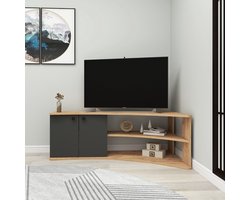 Termera TV-meubel | 100% MELAMINE | Atlantic Pine, Antraciet - Emob - TV-meubel - Bruin; Antraciet - Melamine; Spaanplaat