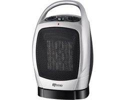 Termozeta - Ventilatorkachel - Oscillerende Luchtverhitter - 1500 Watt - Ventilator - 2 Standen - Warmte - Overhittingsprotectie - Zilver