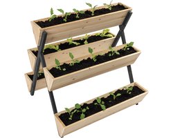 TERRA GARDEN - Plantenbak voor Binnen en Buiten - Kweekbak Planten - Moestuin - Plantenrek - 75 x 76,5 x 77,5